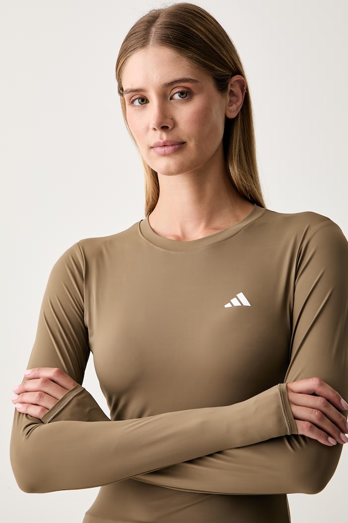 adidas Performance longsleeve treningowy damski Essentials zielony KQ8388