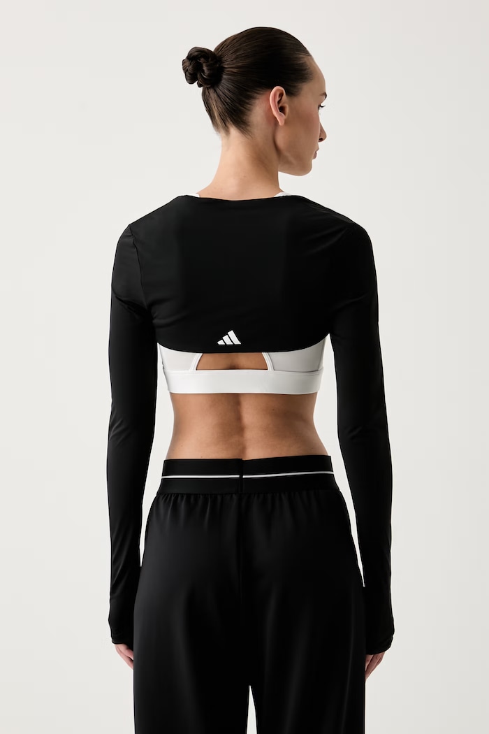 Oblečenie adidas Performance tréningové tričko s dlhým rukávom dámske JY6378 čierna