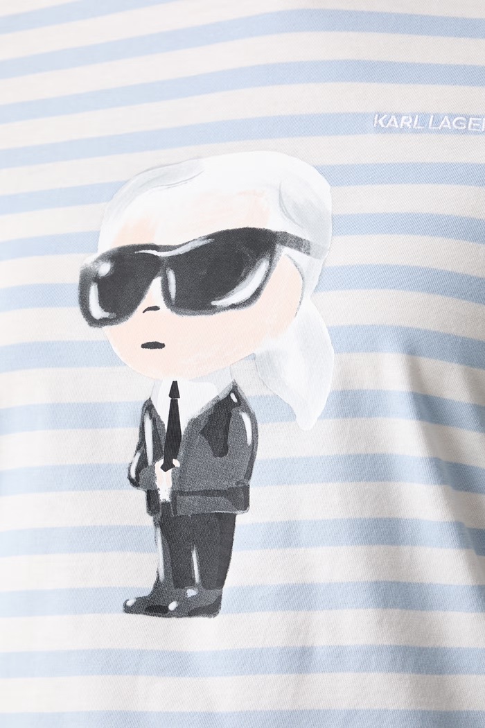 Karl Lagerfeld μακρυμάνικο γυναικείο βαμβακερό IKON B3W17043 μπλε
