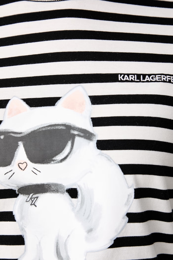 Karl Lagerfeld longsleeve damski bawełniany IKON B3W17043 czarny