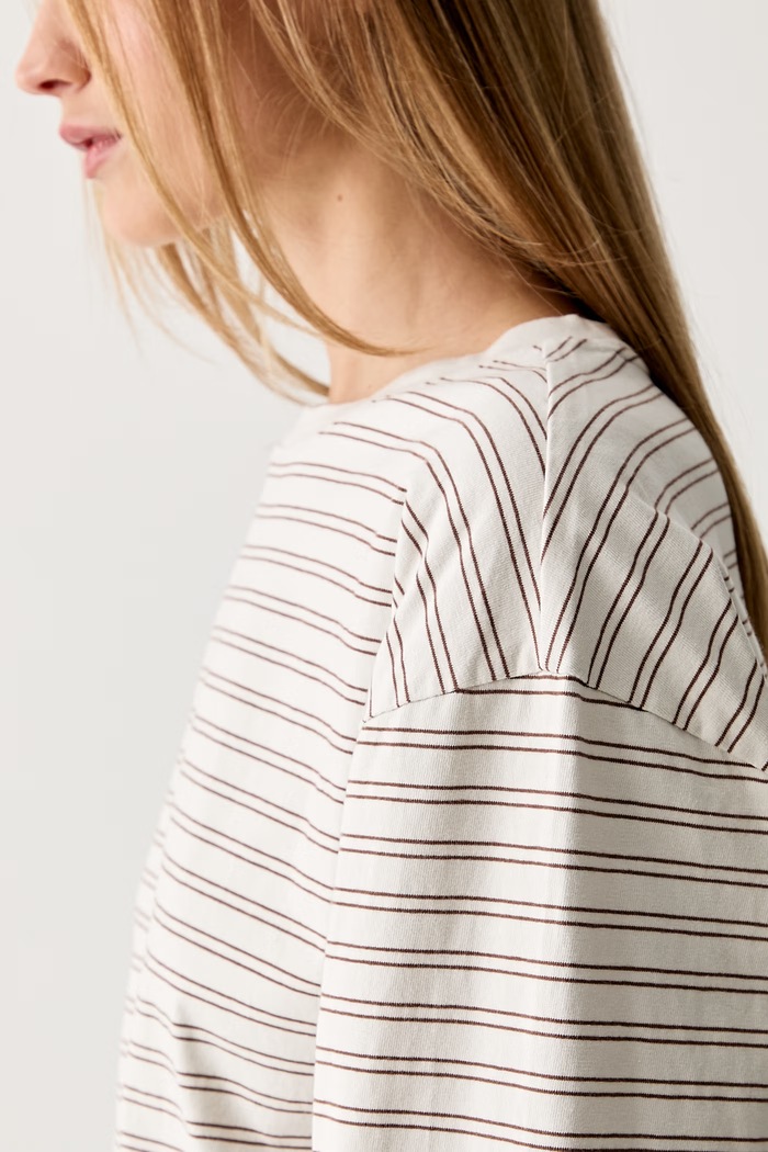 rag & bone longsleeve damski bawełniany Kelly RE7226HT3KW beżowy