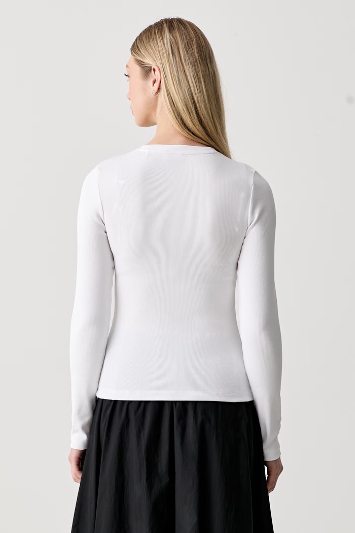 Odzież Guess Jeans longsleeve damski bawełniany z elastanem W6YP14.K3821 biały