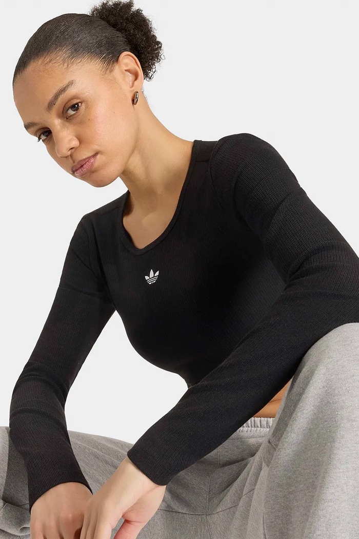 Longsleeve damski Essentials adidas Originals KR1098 czarny