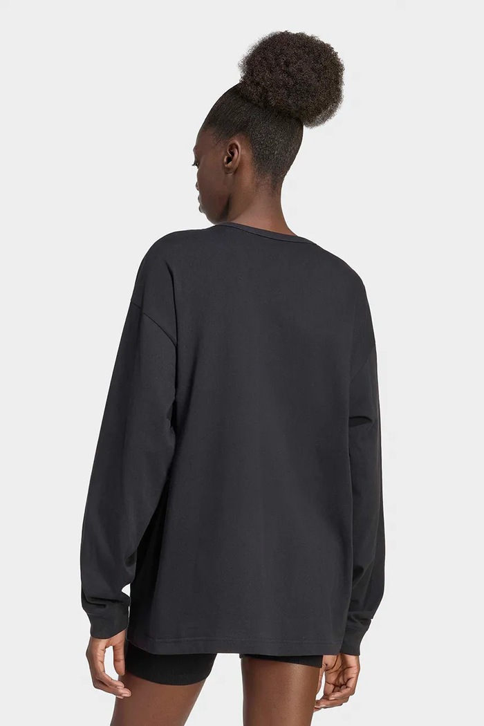 adidas Originals Μακρυμάνικο γυναικείο βαμβακερό Essentials KQ6727 μαύρο AW26