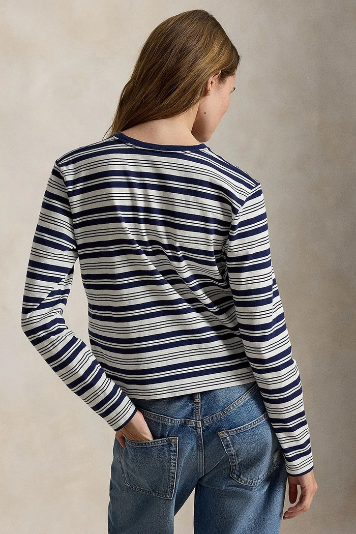 Polo Ralph Lauren longsleeve damski bawełniany 211B17804 granatowy AW26