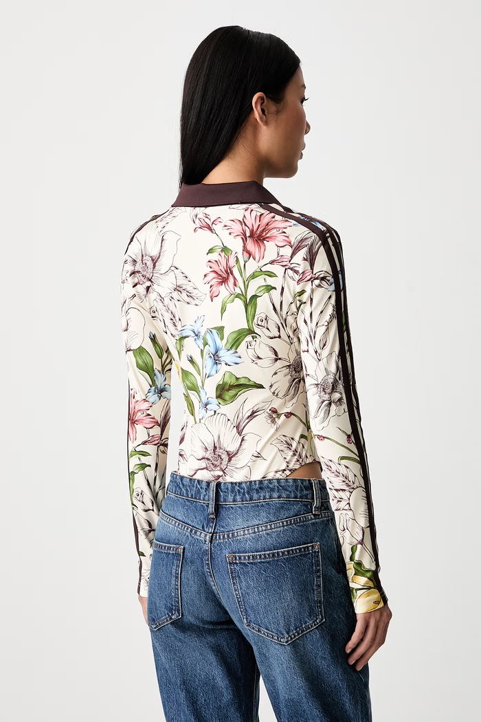 Odzież adidas body damskie x Farm Rio KR0232 beżowy