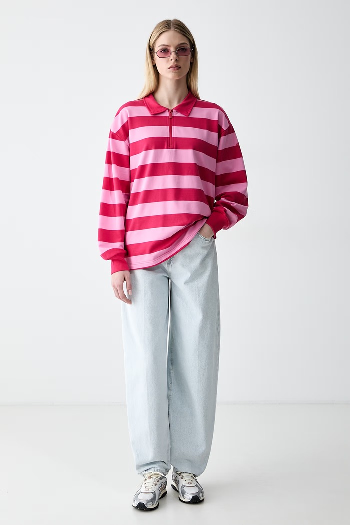 adidas longsleeve damski bawełniany Soft Lux KR3548 różowy AW26