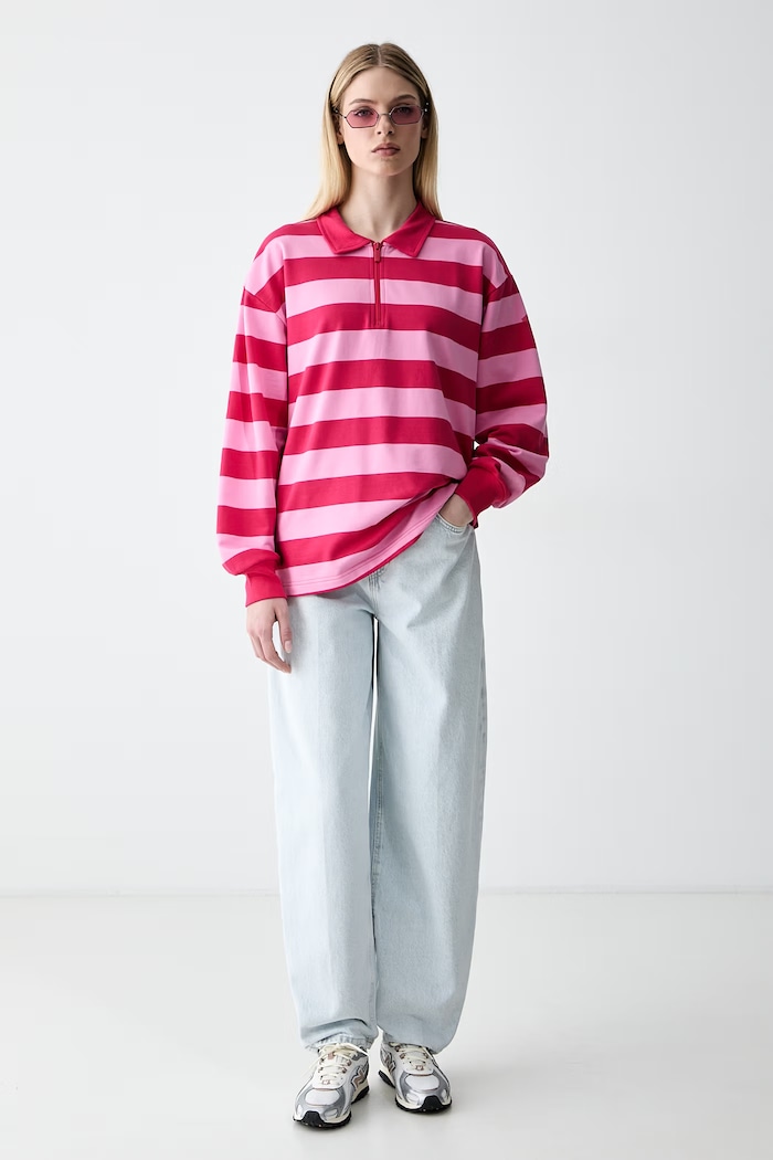 adidas longsleeve damski bawełniany Soft Lux KR3548 różowy AW26
