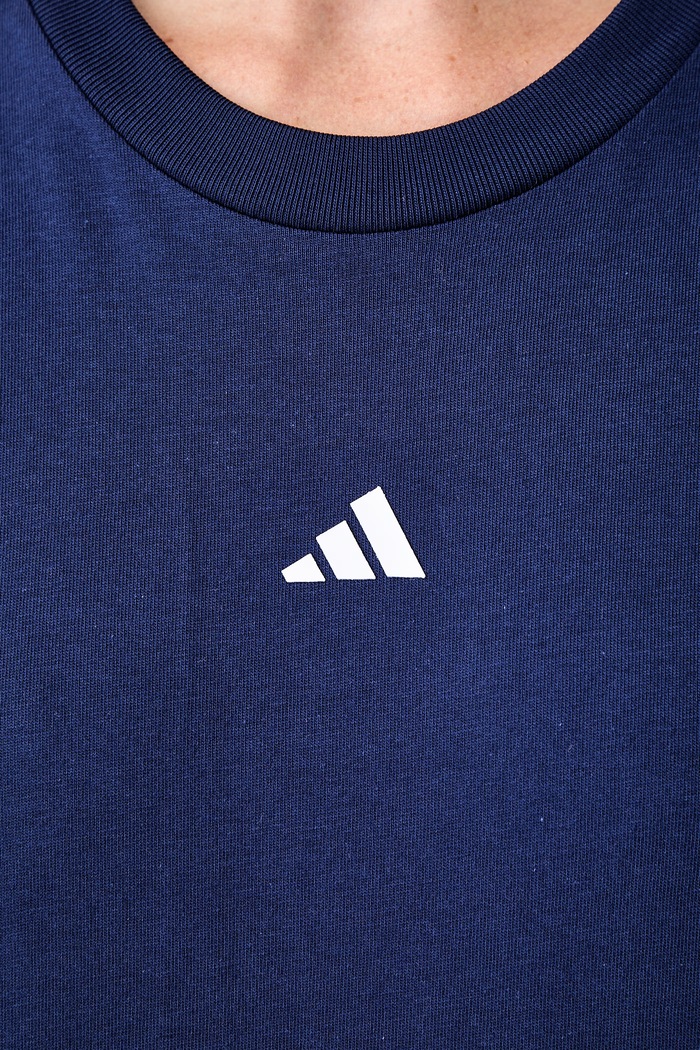 adidas longsleeve damski bawełniany Essentials KX3178 granatowy