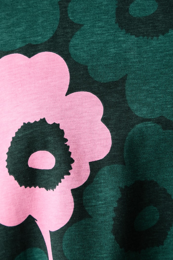 Блуза с дълги ръкави дамска от памук Marimekko зелен 096204