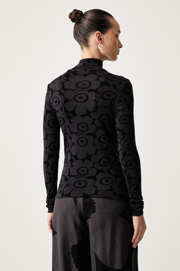 Odjeća Marimekko Majica dugih rukava za žene od vune 096151 crna