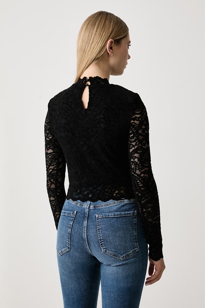 Abbigliamento Guess Camicetta da donna in pizzo DESIREE W6BP30.K6382 nero
