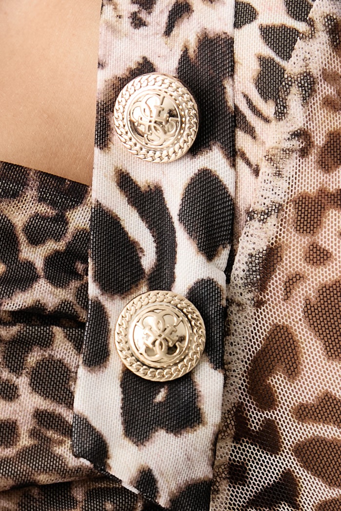 Μπλούζα Γυναικεία ZABINA Guess μπεζ W6BP23.K6260