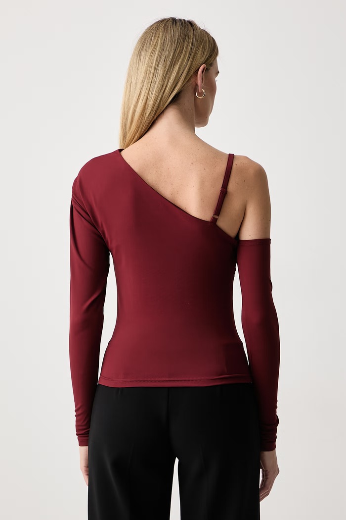 Odzież Guess Longsleeve damski ZANITA W6BP22.K6257 bordowy