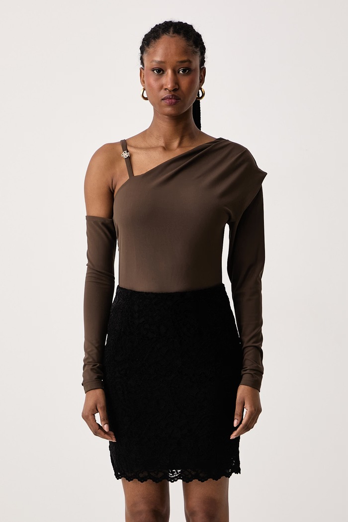 Guess Longsleeve pentru femei ZANITA maro W6BP22.K6257