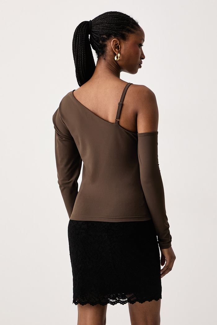 Îmbrăcăminte Guess Longsleeve pentru femei ZANITA W6BP22.K6257 maro