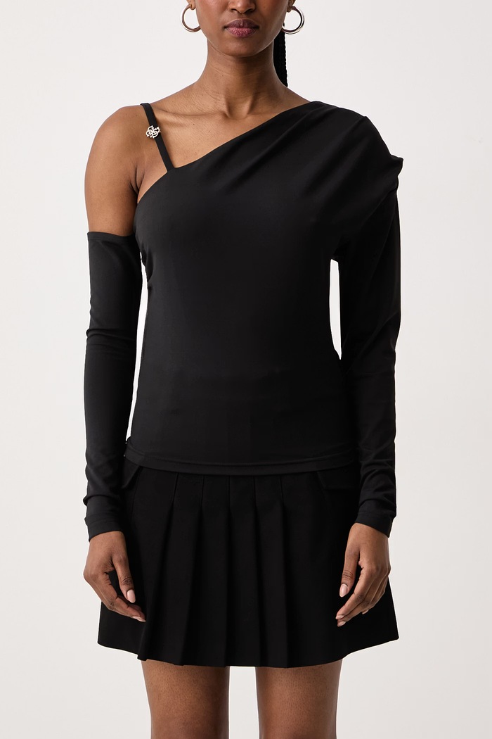 Longsleeve pentru femei ZANITA Guess W6BP22.K6257 negru