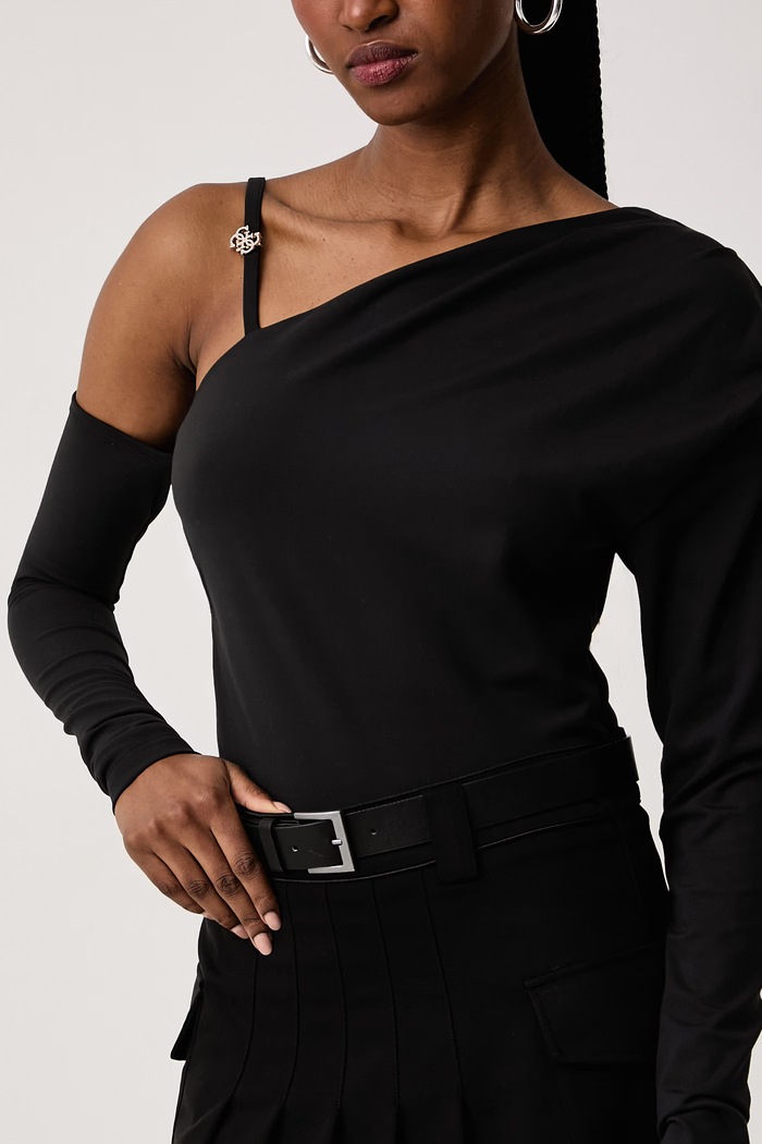 Longsleeve pentru femei ZANITA Guess negru W6BP22.K6257