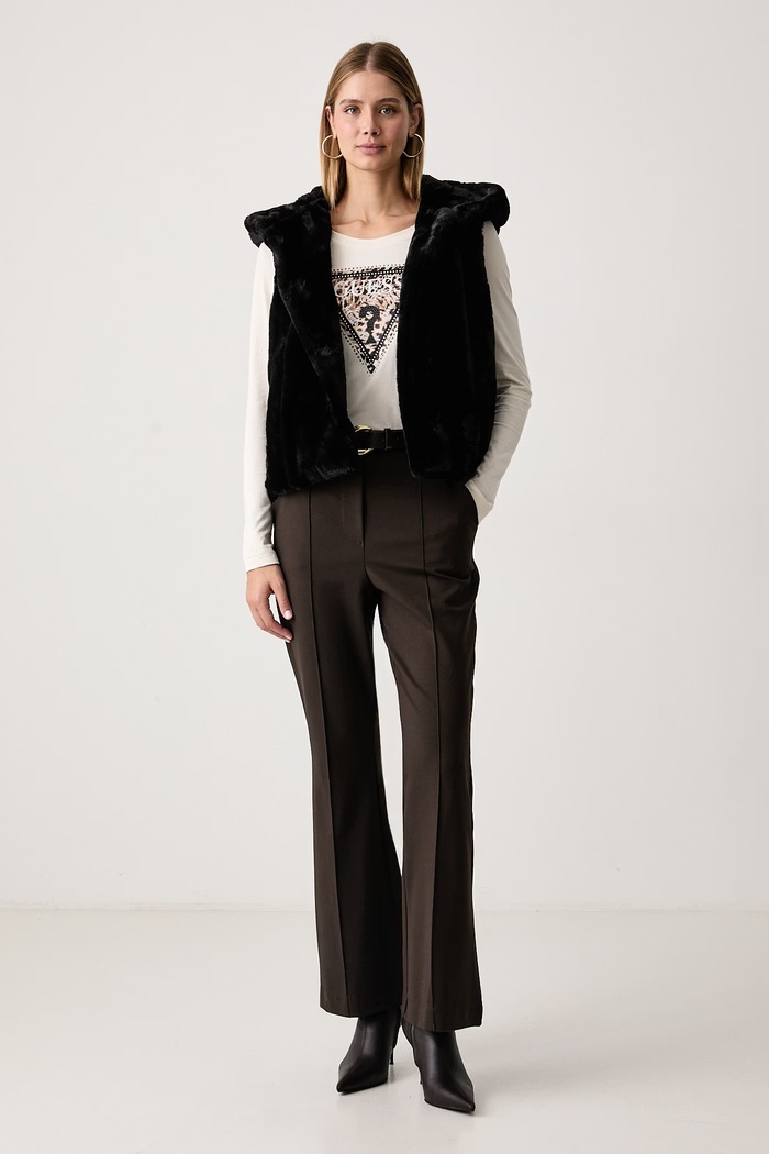 Guess Longsleeve pentru femei din bumbac cu elastan SAVANNA W6BI57.K7387 bej AW26