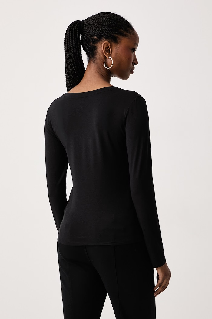 Îmbrăcăminte Guess Longsleeve pentru femei cu modal W6BI56.K6890 negru