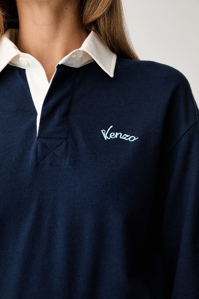 Kenzo bluzka damska bawełniana FG62PO5504SU granatowy