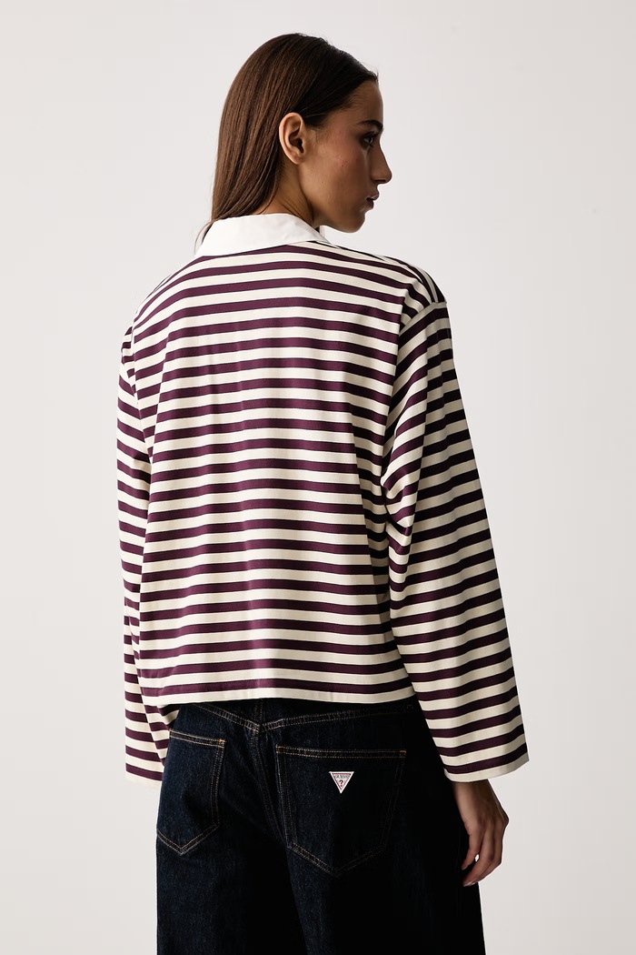 Odjeća Marimekko Majica dugih rukava za žene od pamuka 095909 bordo