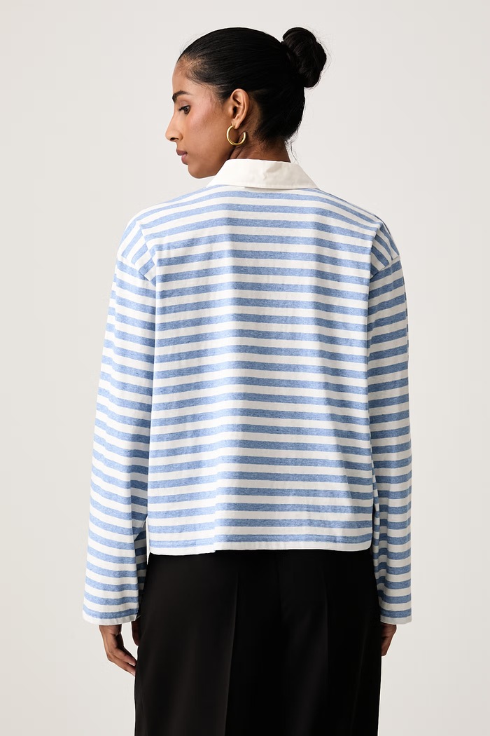 Ρούχα Marimekko Μακρυμάνικο γυναικείο βαμβακερό 095910 μπλε