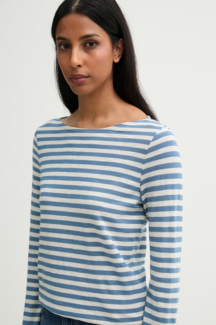 Marc O'Polo longsleeve pentru femei, din bumbac albastru 5000014387