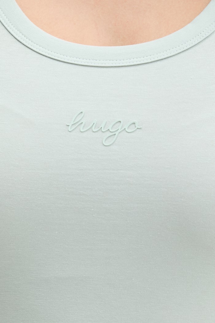 HUGO Blue top női pamuttal Damatank_B_1 50572293 zöld