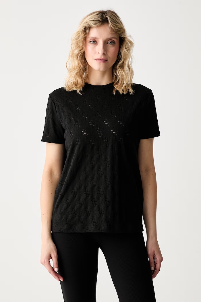 Guess T-shirt γυναικείο μαύρο V6YI19.K4321