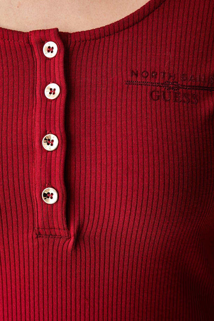 Guess tričko s dlouhým rukávem dámské s viskózou X NORTH SAILS W6YP60.K5318 červená