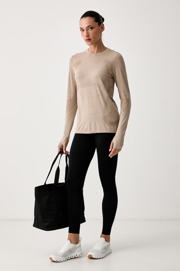 Asics longsleeve treningowy damski ROAD SEAMLESS LS TOP 2012D290.200 brązowy AW26