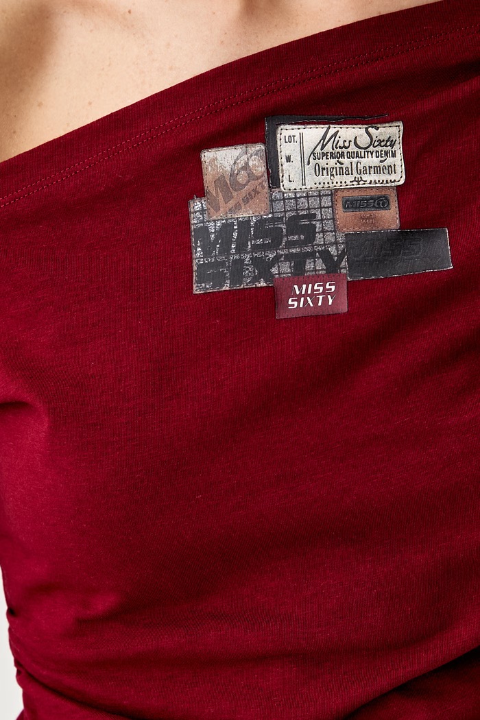 Miss Sixty a maniche lunghe da donna con cotone 6M2SJ4550B rosso