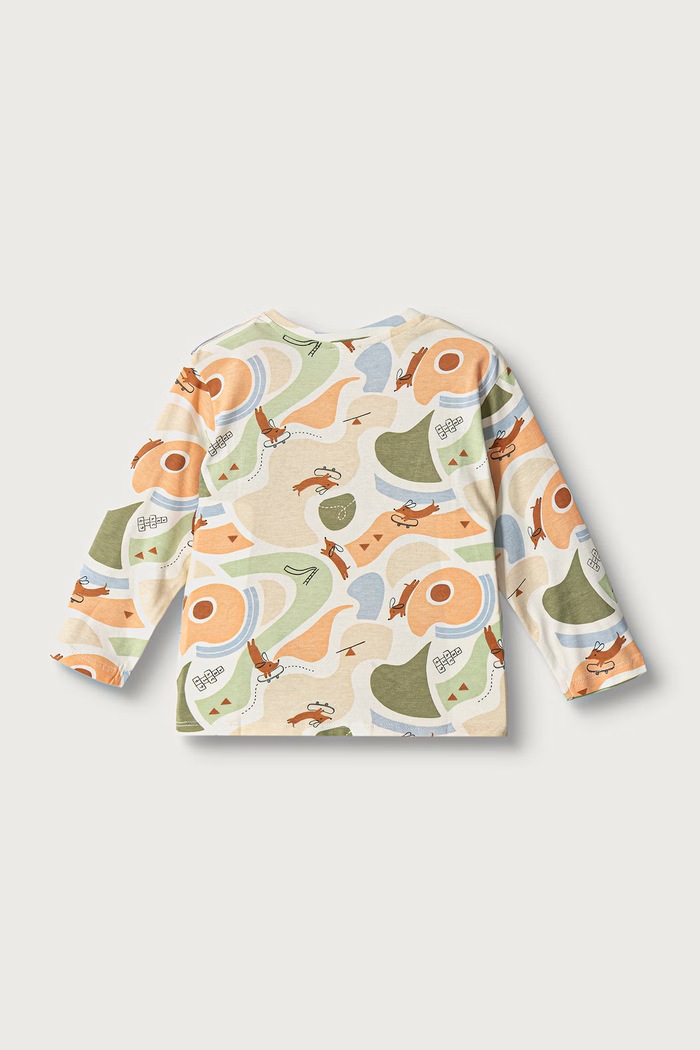 United Colors of Benetton Longsleeve niemowlęcy bawełniany 3Q74A107G.W.Seasonal beżowy AW26