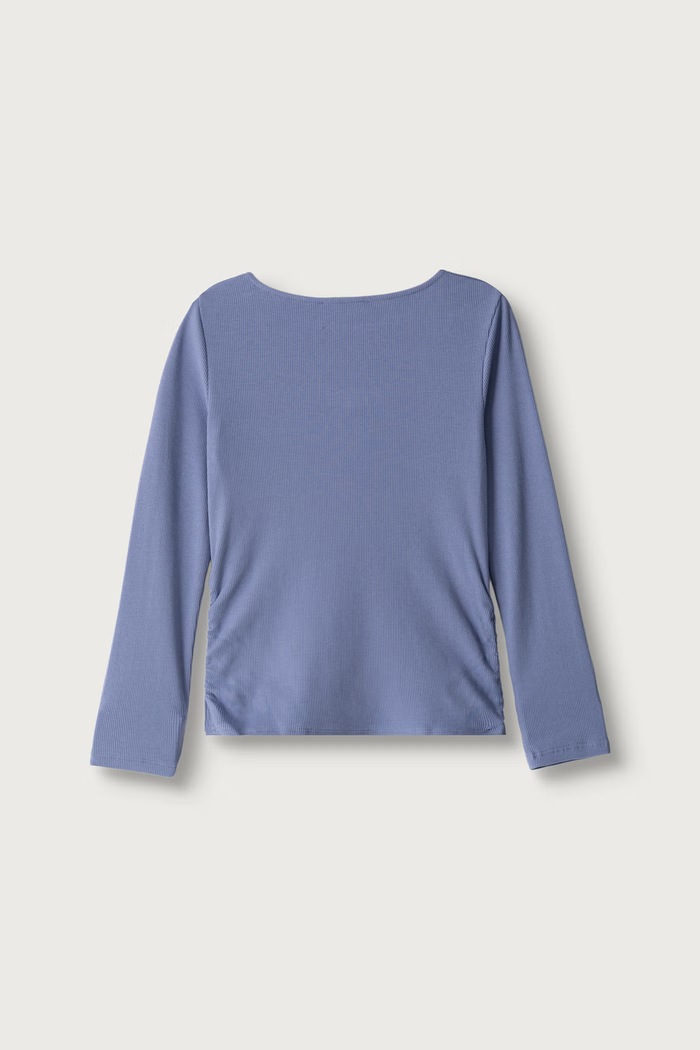 United Colors of Benetton Majica dugih rukava za djecu od pamuka s elastanom 3K5KC10UG.G.Seasonal ljubičasta AW26