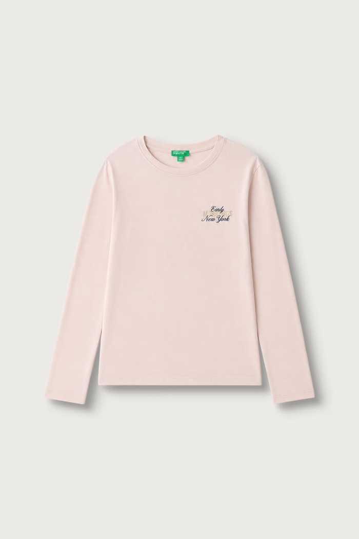 United Colors of Benetton Majica dugih rukava za djecu od pamuka roza 3I1XC10UB.G.Seasonal