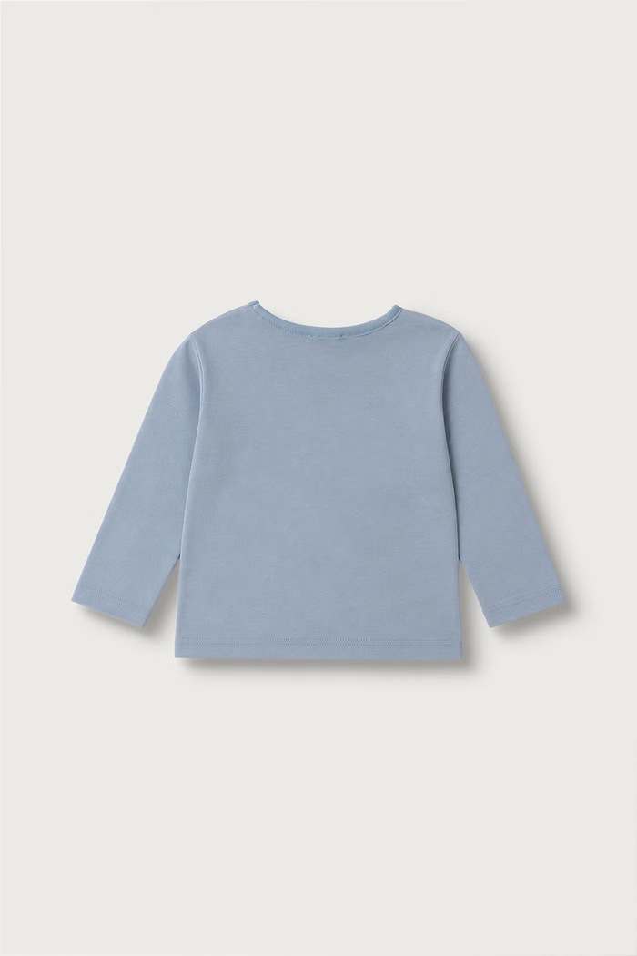 United Colors of Benetton Longsleeve pentru bebeluși din bumbac 3ATNA107H.W.Seasonal albastru AW26