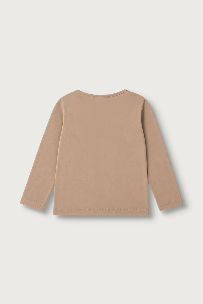 United Colors of Benetton Longsleeve pentru bebeluși din bumbac 3ATNA107H.W.Seasonal bej AW26