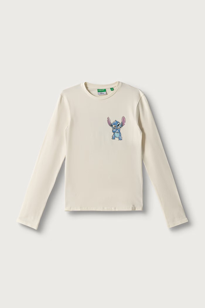 United Colors of Benetton Majica z dolgimi rokavi otroška z bombažem bež 3MO6C10U2.G.Seasonal
