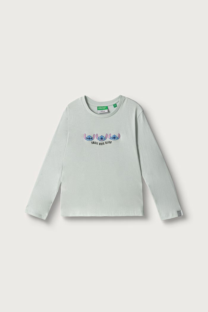 United Colors of Benetton Longsleeve dziecięcy bawełniany zielony 3I1XG10ND.P.Seasonal