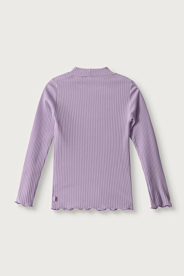 United Colors of Benetton Majica z dolgimi rokavi otroška bombažna z elastanom 3F1AG200S.P.Reproposal vijolična AW26
