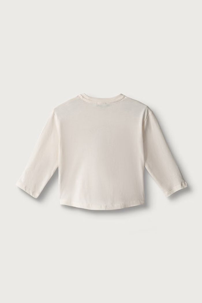 United Colors of Benetton Longsleeve pentru copii din bumbac 3ATNG10NN.P.Seasonal bej AW26