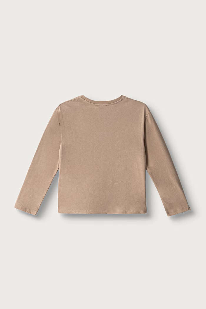 United Colors of Benetton Longsleeve dziecięcy bawełniany 3ATNG10NN.P.Seasonal brązowy AW26