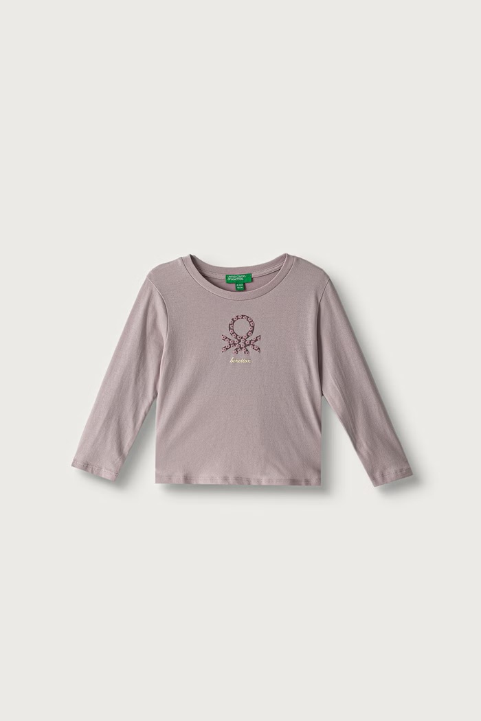 United Colors of Benetton Majica dugih rukava za djecu od pamuka roza 3ATNG10NI.P.Seasonal