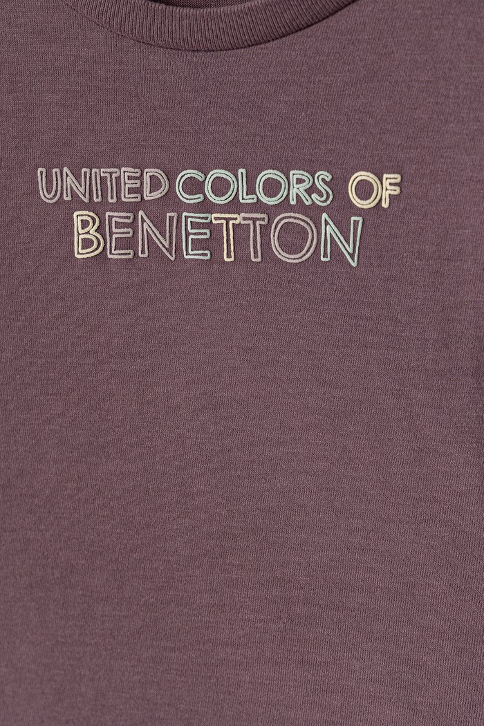 Dziewczynka United Colors of Benetton Longsleeve dziecięcy bawełniany 3ATNG10NI.P.Seasonal fioletowy