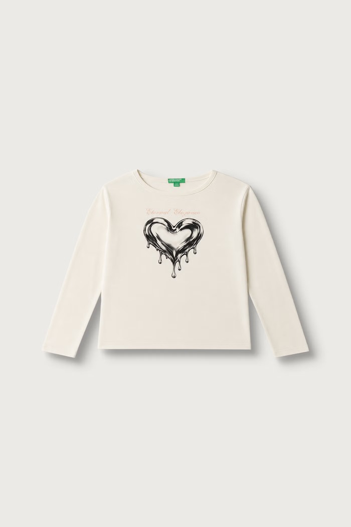 United Colors of Benetton Longsleeve dziecięcy bawełniany beżowy 3ATNC10UA.G.Seasonal
