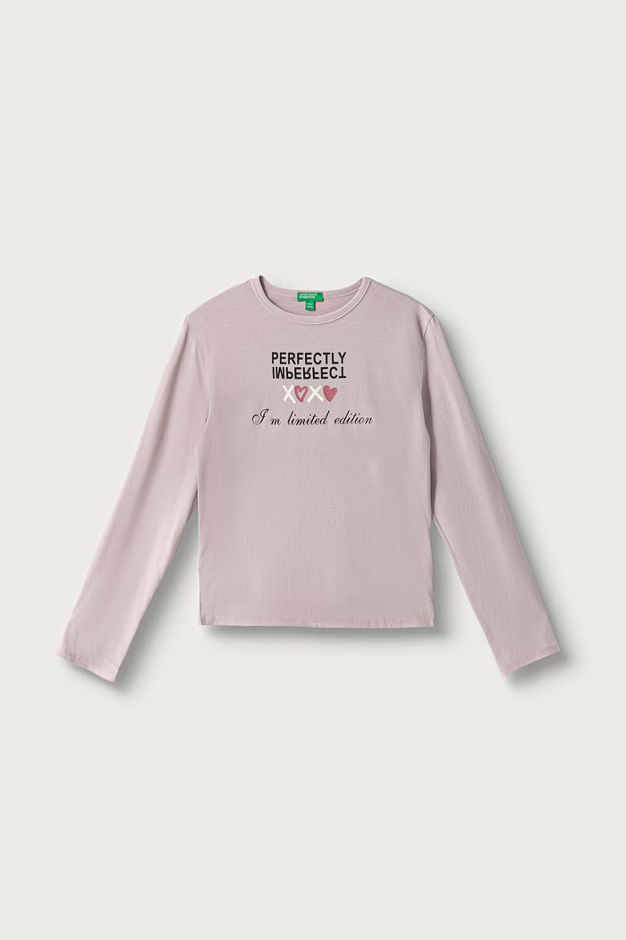 United Colors of Benetton Longsleeve dziecięcy bawełniany różowy 3ATNC10UA.G.Seasonal