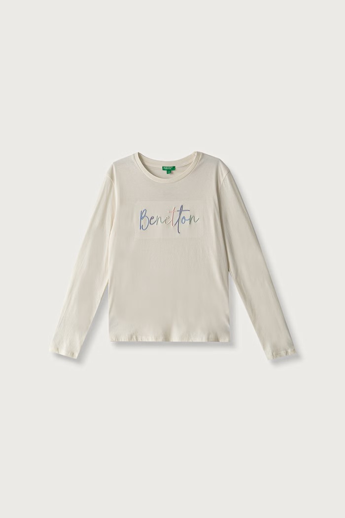 United Colors of Benetton Majica dugih rukava za djecu od pamuka bež 3ATNC10U8.G.Seasonal
