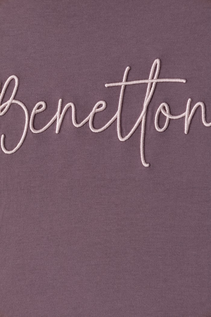 Dziewczynka United Colors of Benetton Longsleeve dziecięcy bawełniany 3ATNC10U8.G.Seasonal fioletowy