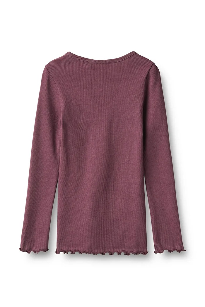 Wheat Longsleeve pentru copii din bumbac cu elastan 0156.006.GOTS violet AW26